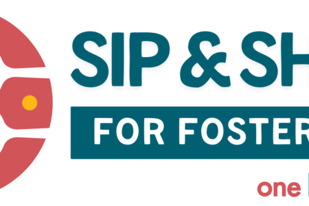 Sip Share For Foster Care Logo for Dine Out for a Cause This May: Support Foster Care Awareness Month