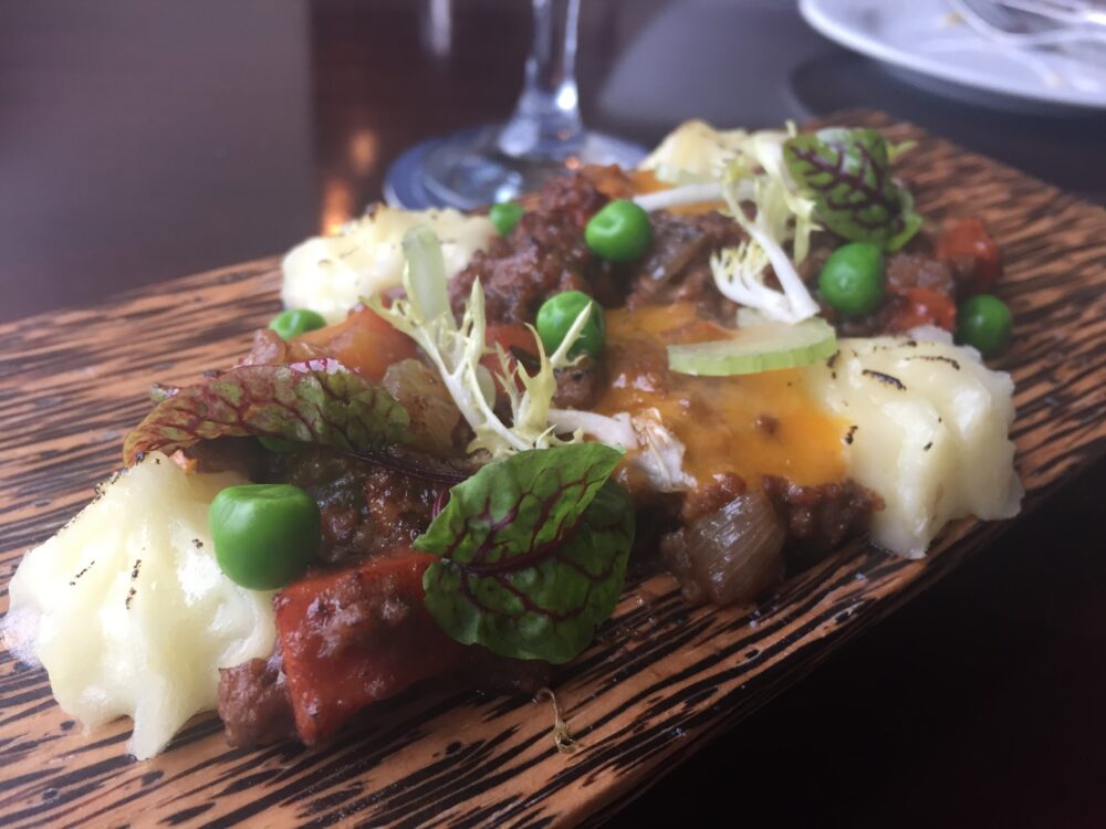Deconstructed Shepherd's Pie (Not actual size of the dish!) for Sláinte! to Kitty O’Sheas New Summer Menu