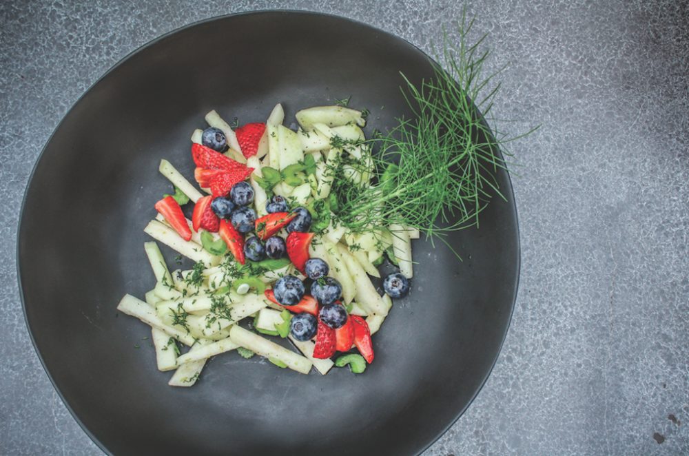It doesn't get any fresher than Putzel's Kohlrabi Salad! (Photo Courtesy of Claudia Chocano)