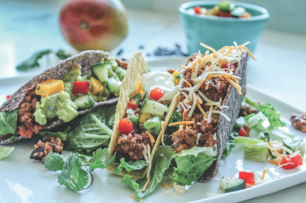 A healthy alternative to ground beef, Putzel creates ground Turkey Tacos instead. (Courtesy of Nicole Putzel)