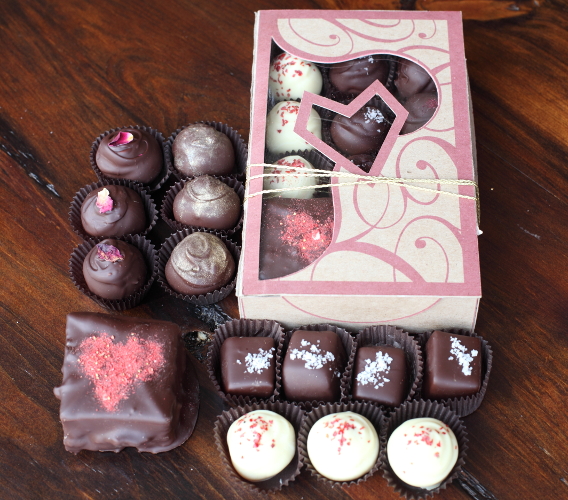 Vday Box 1 Small for Katherine Anne Confections Valentine's Wine and Chocolate Pairing Feb. 11