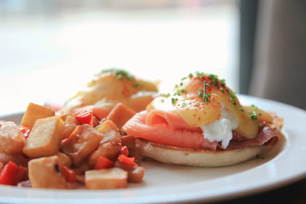 Hutch American Cafe's Smoked Salmon Eggs Benedict