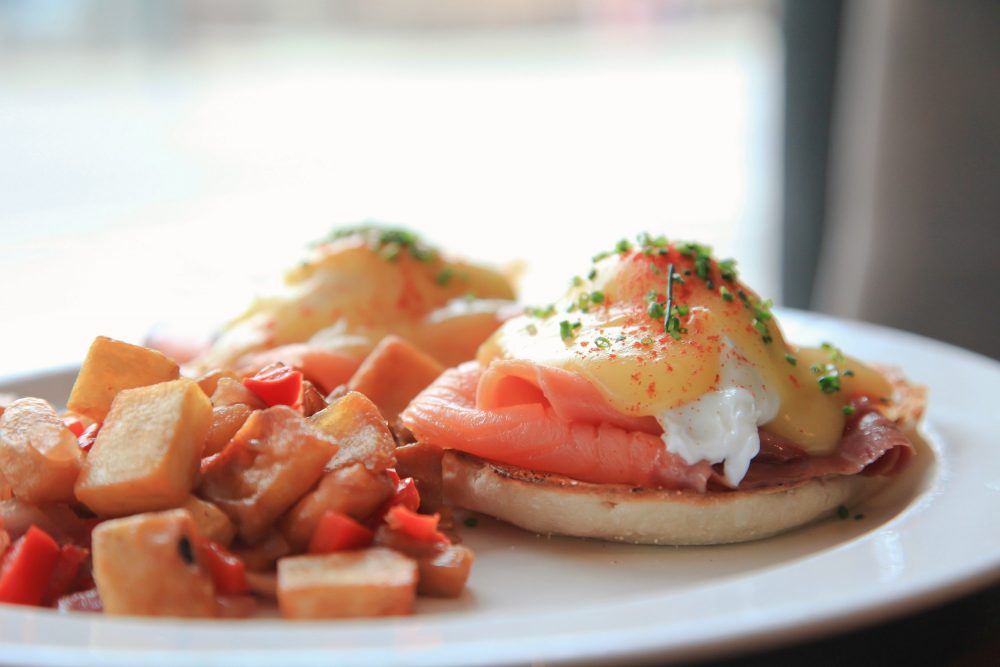 Hutch American Cafe's Smoked Salmon Eggs Benedict 