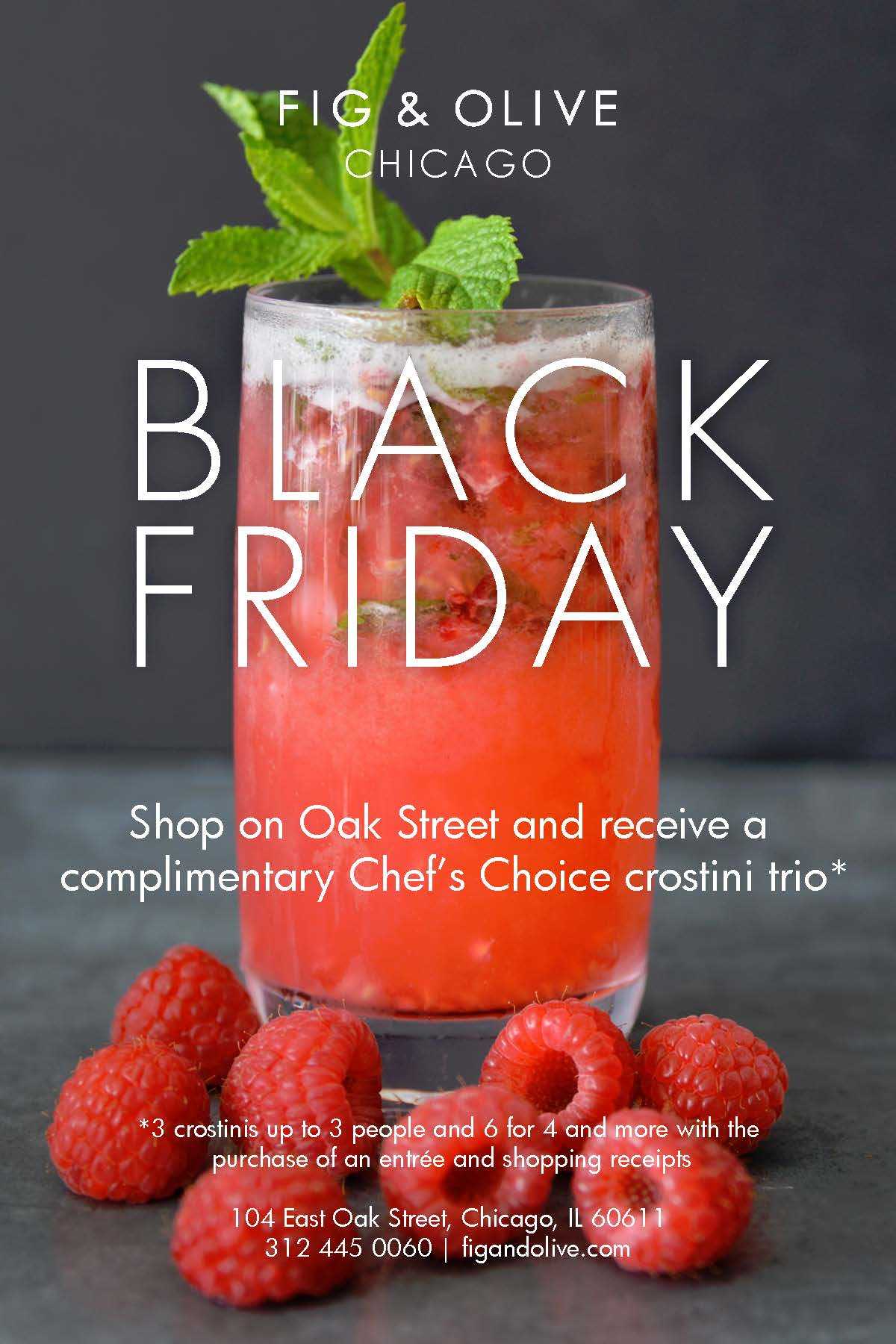 Shop, Sip & Snack on Black Friday at FIG & OLIVE Chicago Food Magazine