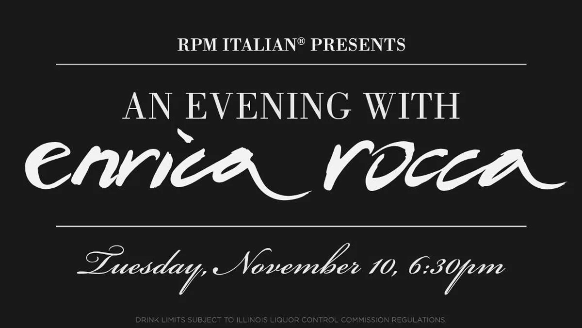 Enrica Rocca RPM Italian for An Evening with Enrica Rocca at RPM Italian