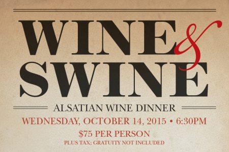 Wine & Swine Alsatian Wine Dinner Hosted At Paris Club Bistro & Bar