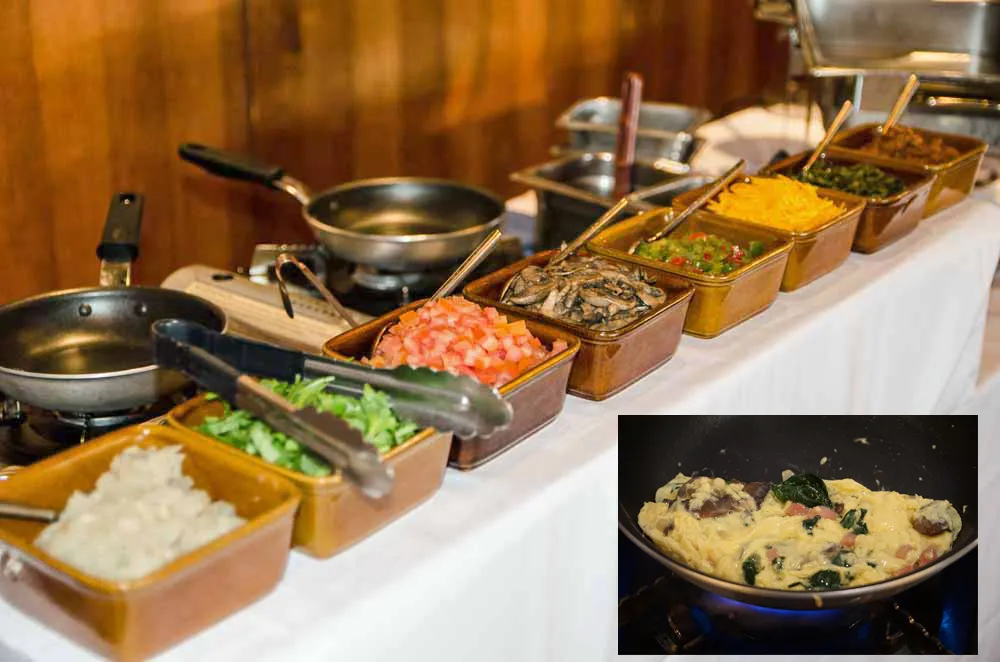“Made to order” Omelet Station