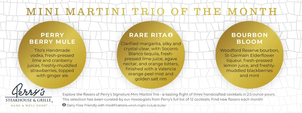 Perry's Mini Martini Trio of the Month