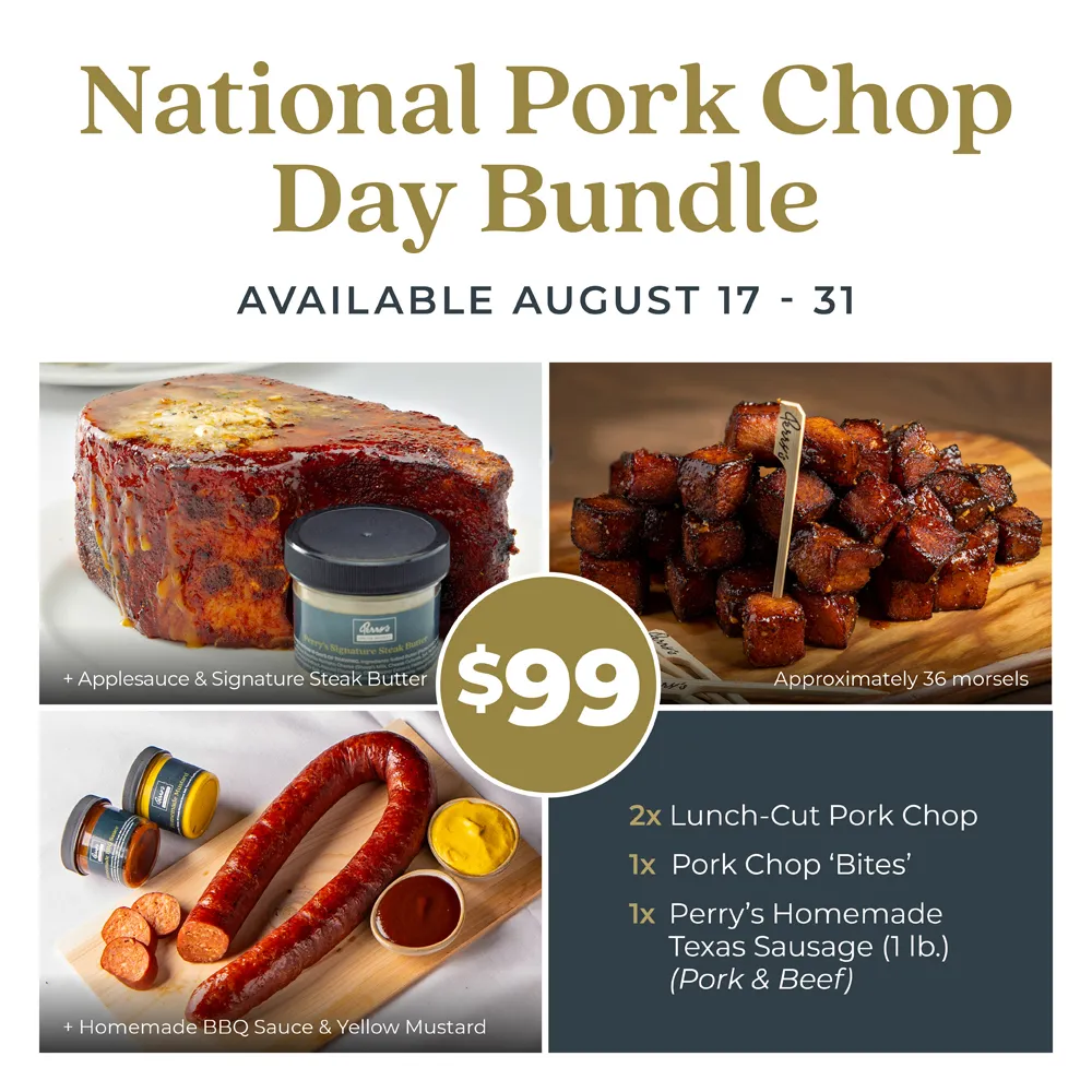 Enjoy National Pork Chop Day at Home with Perry's Online Market Special Bundle