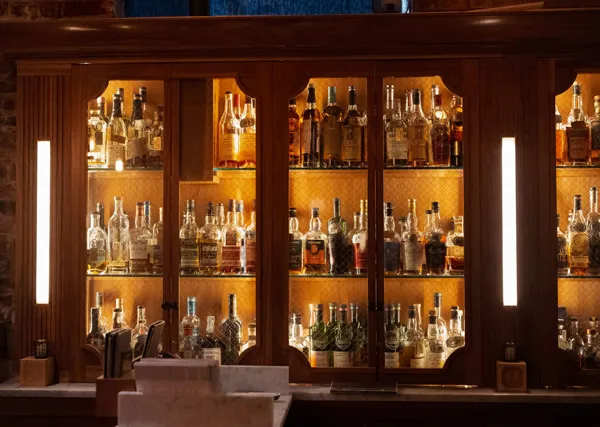 The Franklin Room's display wall showcases a collection of more than 300 brands photo credit: Inna Petrova