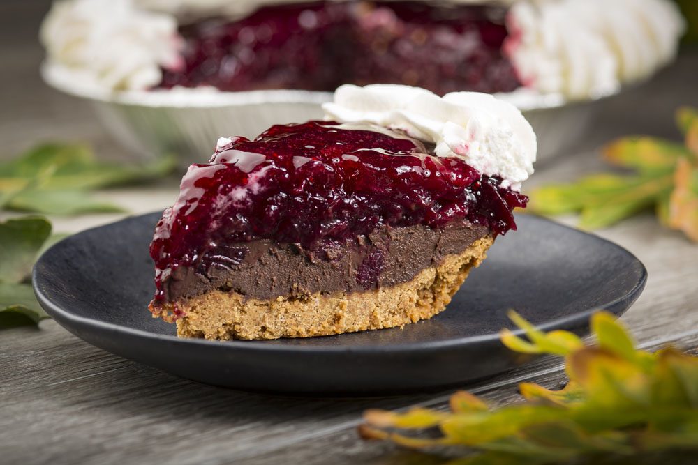 Slice of Cranberry Fudge Pie