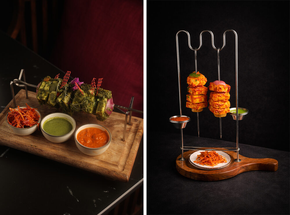 Thecha Paneer Tikka and Rajwadi Paneer Tikka at The Secret Kitchen