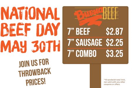 Buona Celebrates National Beef Day with Half Off Italian Beef Sandwiches