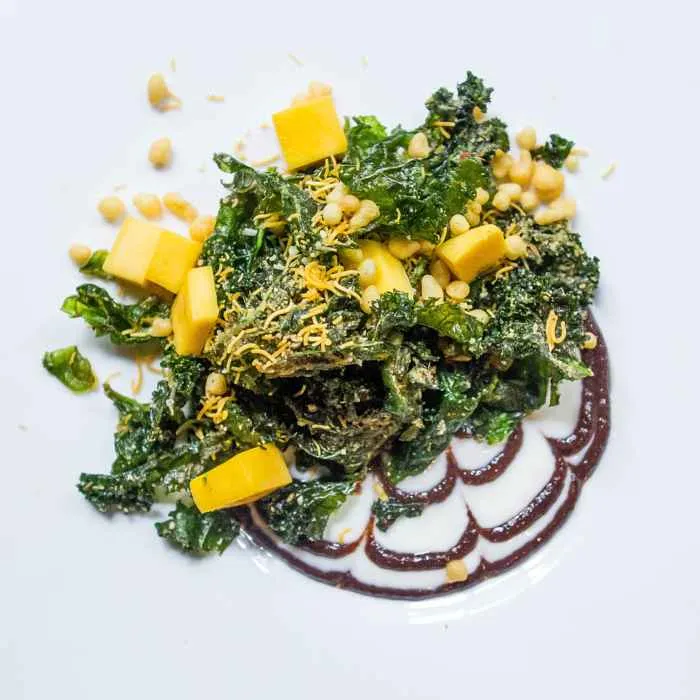 Crisp Kale Bhel for Eat Your Heart Out at Vermilion