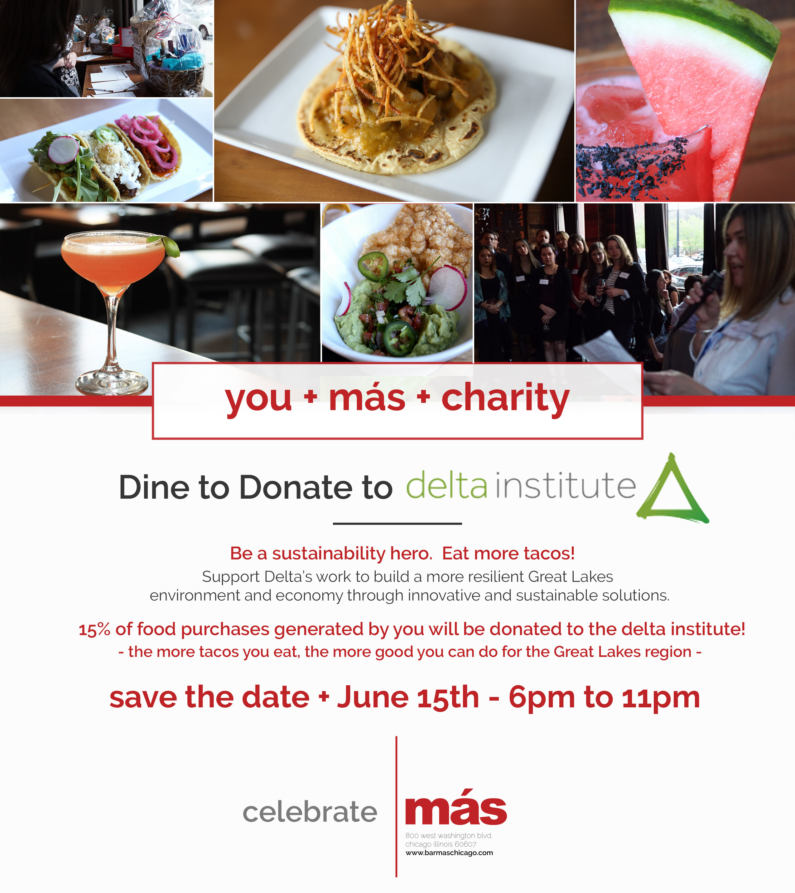 Dine to Donate at más! Chicago Food Magazine