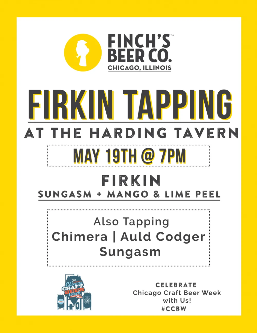 firkin letter size for Chicago Craft Beer Week at The Harding Tavern