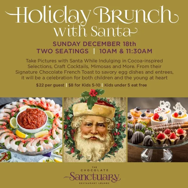 Cs Santa Brunch Social for Holiday Brunch with Santa on Sunday December 18