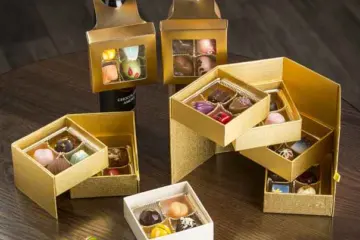 Choclate Wine Gold Tiered Boxes 2 for The Chocolate Sanctuary Sweetens Up Holiday Shopping