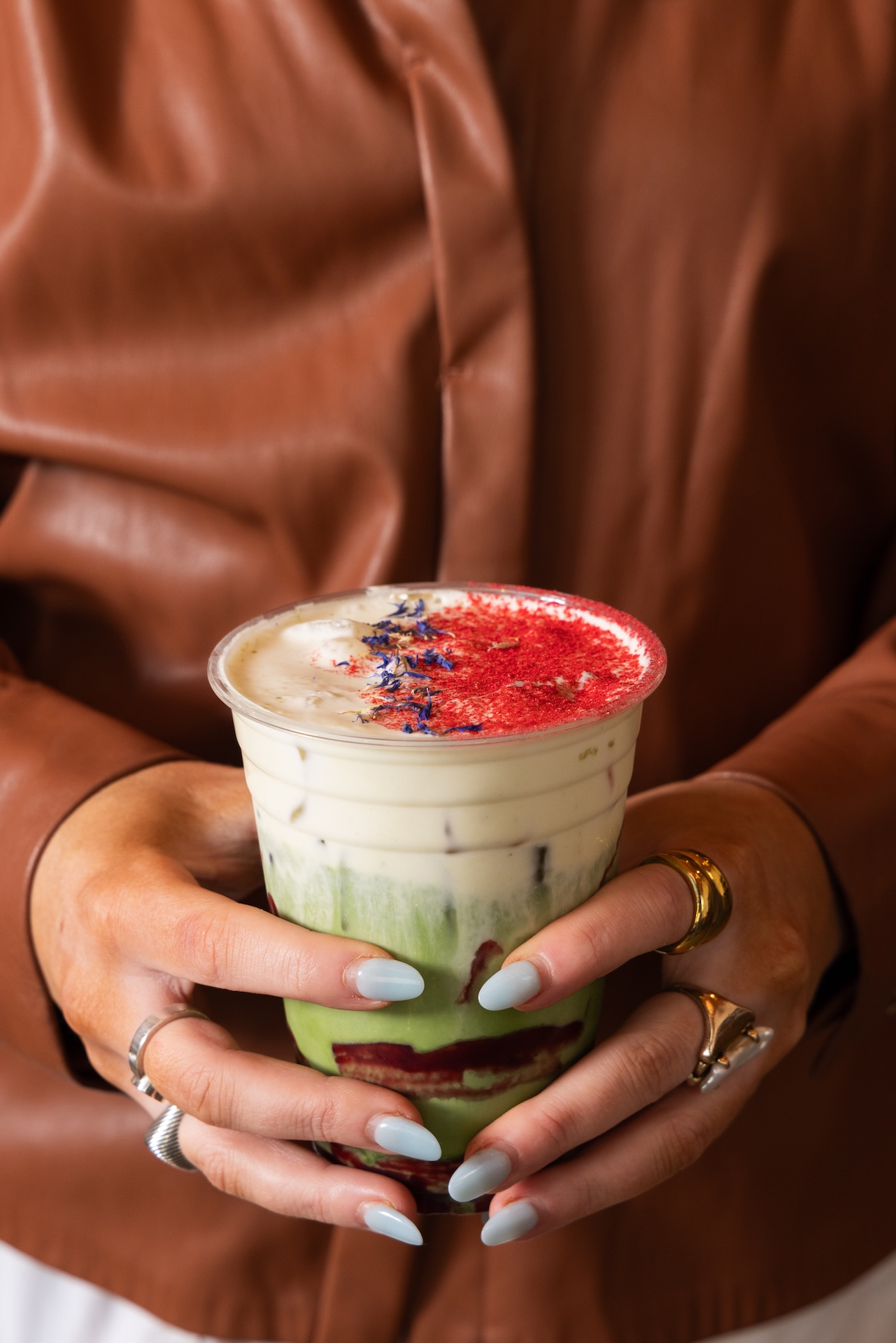 Image for Swadesi Cafe’s New Strawberry Shortcake Matcha & Latte