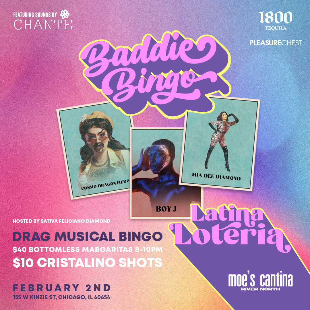 Baddie Bingo Square Graphic 020223 for Baddie Bingo at Moe’s Cantina River North Every Thursday in February