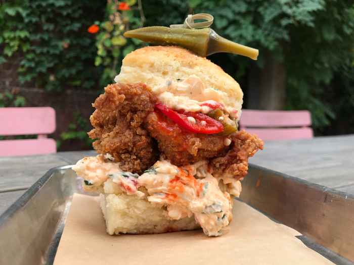 Bang Bang Hot Pickle for Honey Butter Fried Chicken + Bang Bang Pie Clucker Collaboration