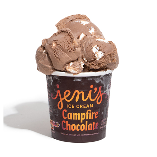 Campfire Chocolate Volcano Pint Ecom for Jeni’s Splendid Ice Creams Launching Holiday Flavors in All Chicago Scoop Shops November 5