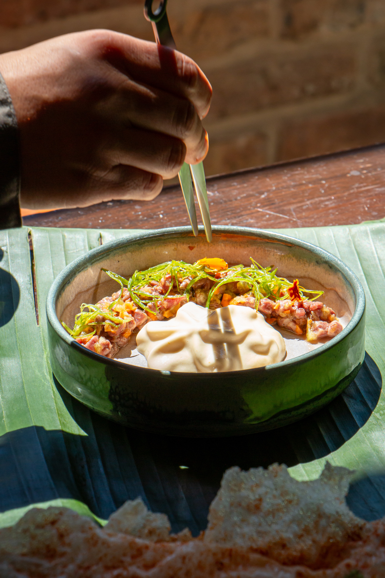 Carne Apache Wagyu Beef Escabeche Huancaina Foam Spiced Rice Chicharrón 1 for Atomic Hospitality Hires Alexander Quintero as Executive Chef at Tabú Chicago