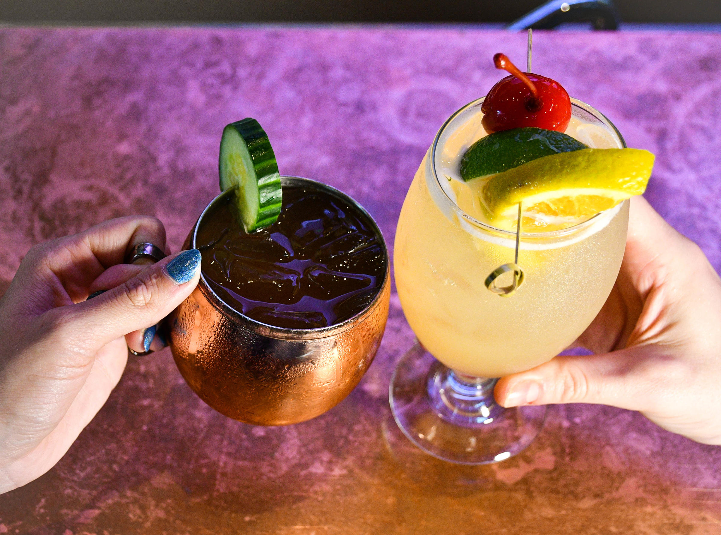 Cucumber Mule Peach Cooler 3 for City Works Eatery and Pour House in Vernon Hills Introduces Late Night Happy Hour