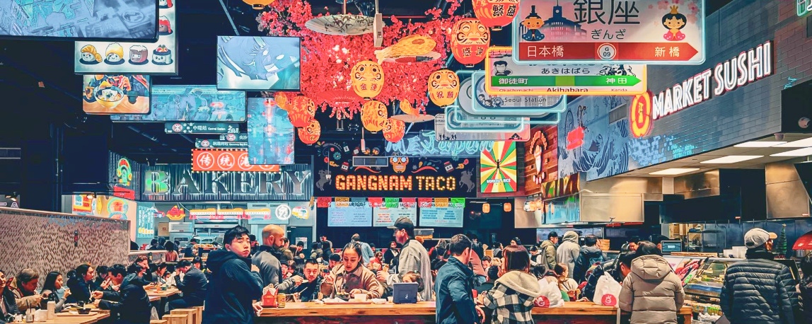 Food Hall Cover for March Madness: 40% off at Gangnam Market Food Hall