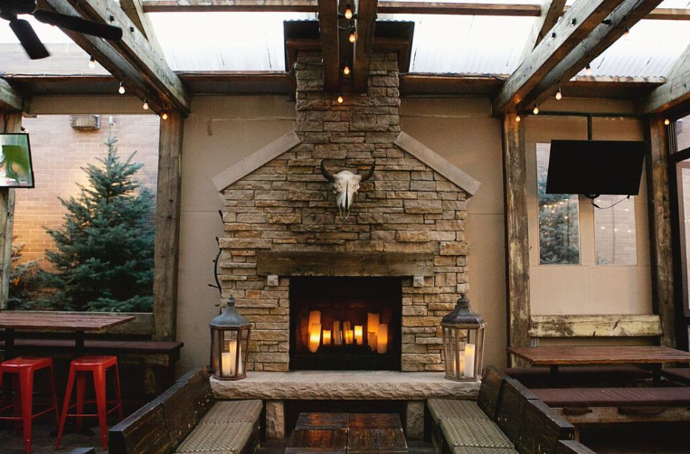 Frontier Patio fireplace 3 for Frontier Hosts All You Can Eat Crawfish Boil