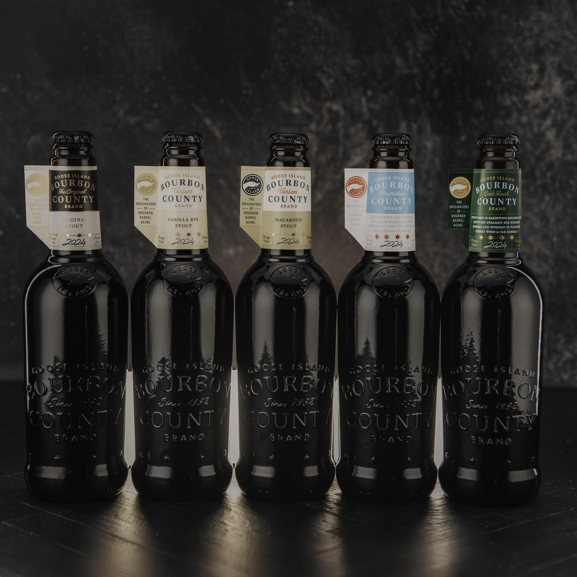 Gibc Bourbon County Stout Lineup 2024 002 for Goose Island Beer Co. Announces 2024 Bourbon County Stout Variants