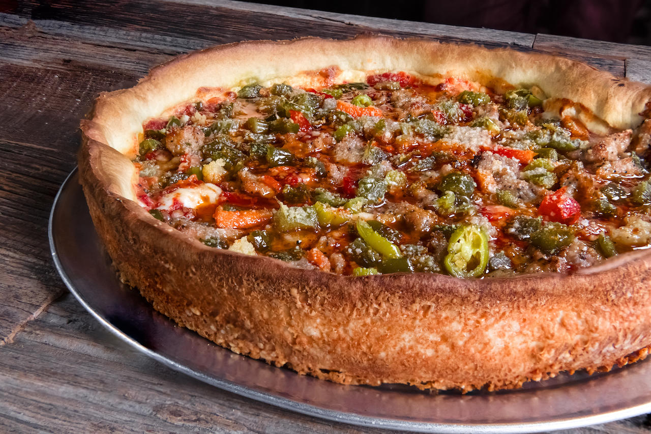 Giordanos Calabrian Pan With Parmesan Crust 1 for Boka Restaurant Groups' Chef Lee Wolen Teams Up with Chef Jesse Harris of Giordano’s to Launch Limited Edition Pizza
