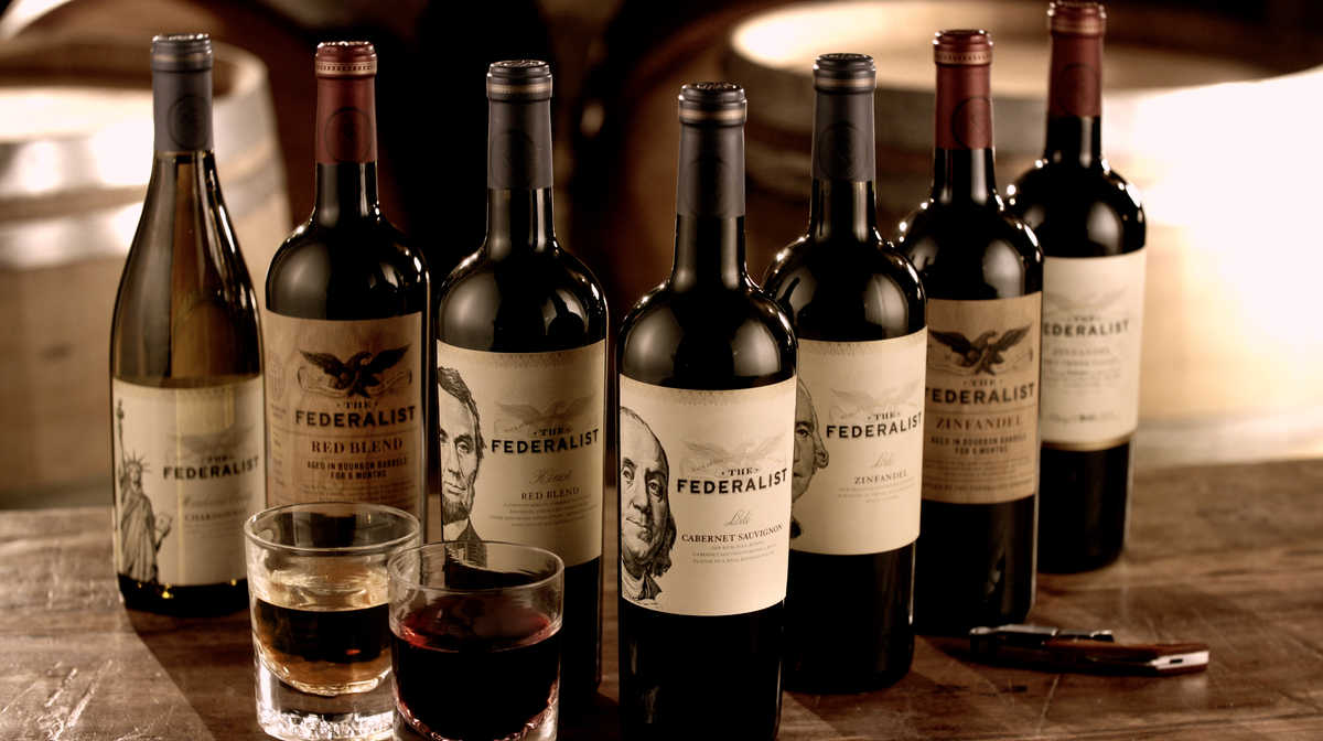 Group Family Bottles Glasses for Founding Fathers Inspired Wine for the Chicago Holiday Party Season