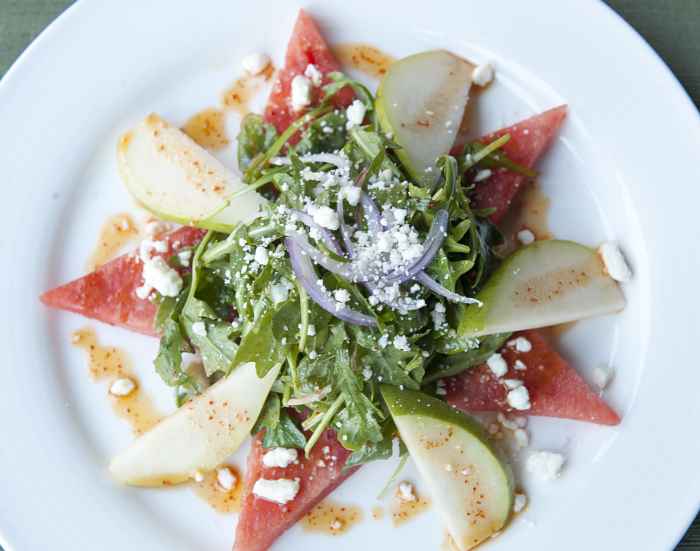 Hn Watermelon Salad 3 for Summer Menu Launch at High Noon Saloon