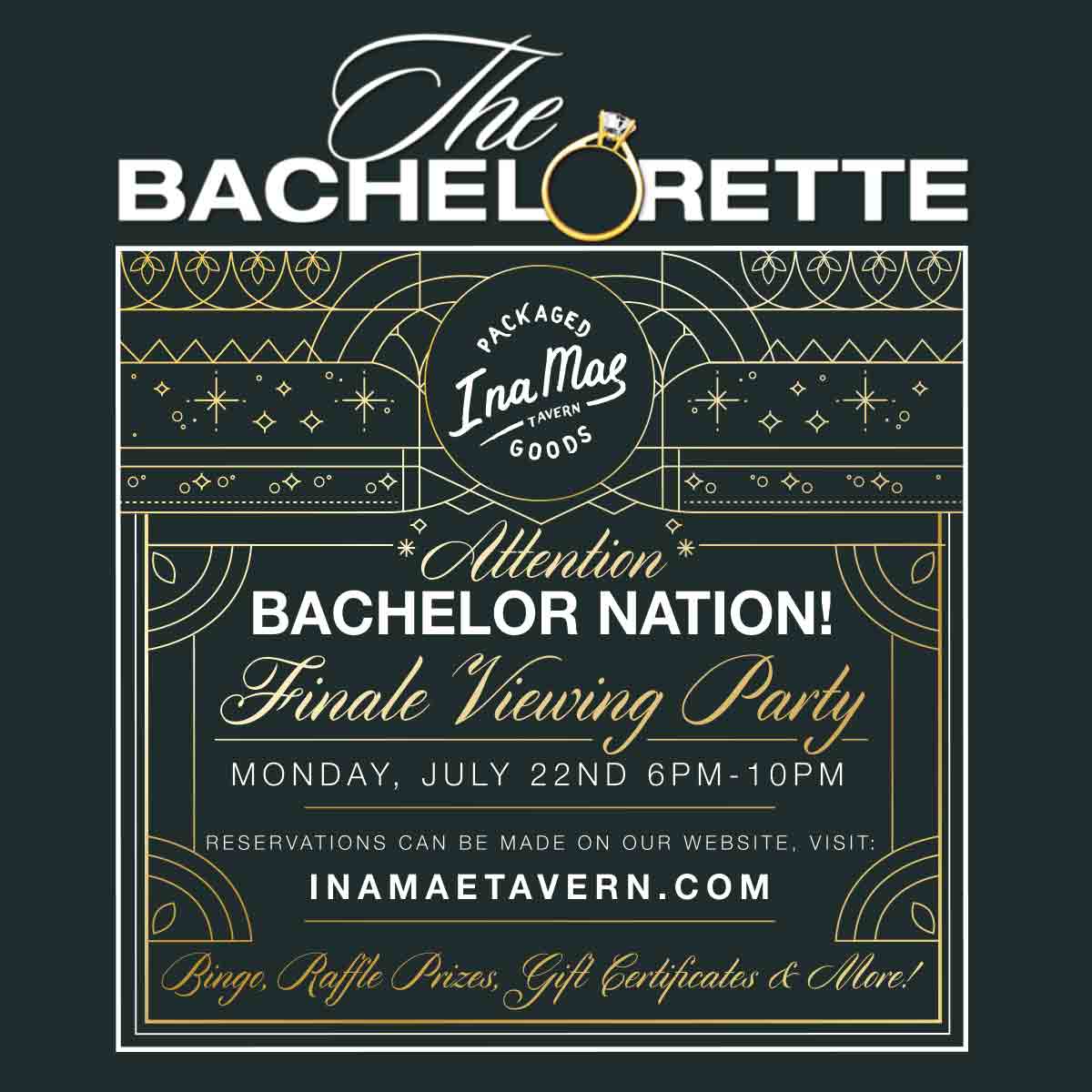 Ina Mae Bachelorette Thing 4 X 4 for Ina Mae Bachelorette Finale Viewing Party