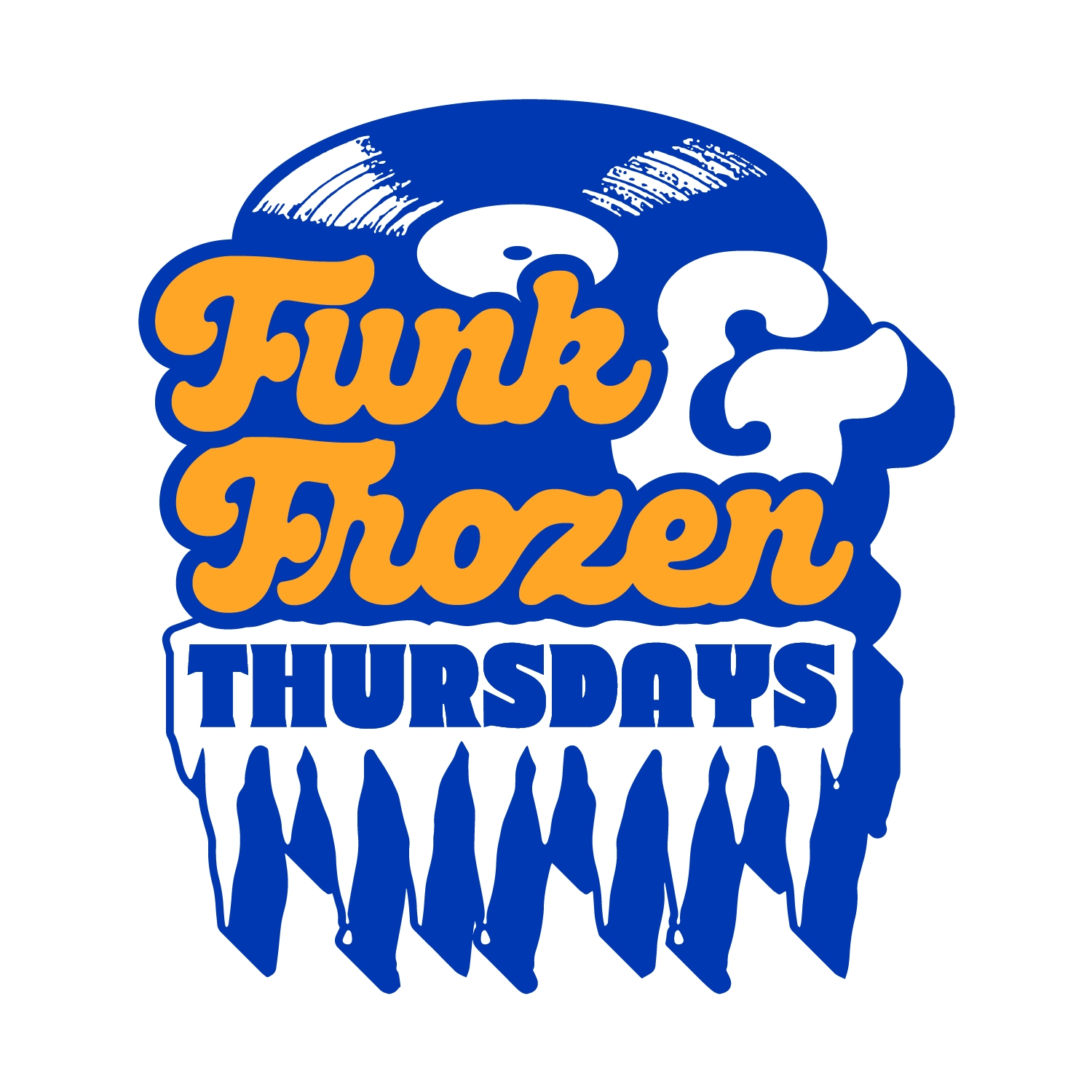 Ina Mae Funk And Frozen Logo Finished for Ina Mae Tavern's Funk & Frozen Thursdays, Featuring Live Music & Drink Specials