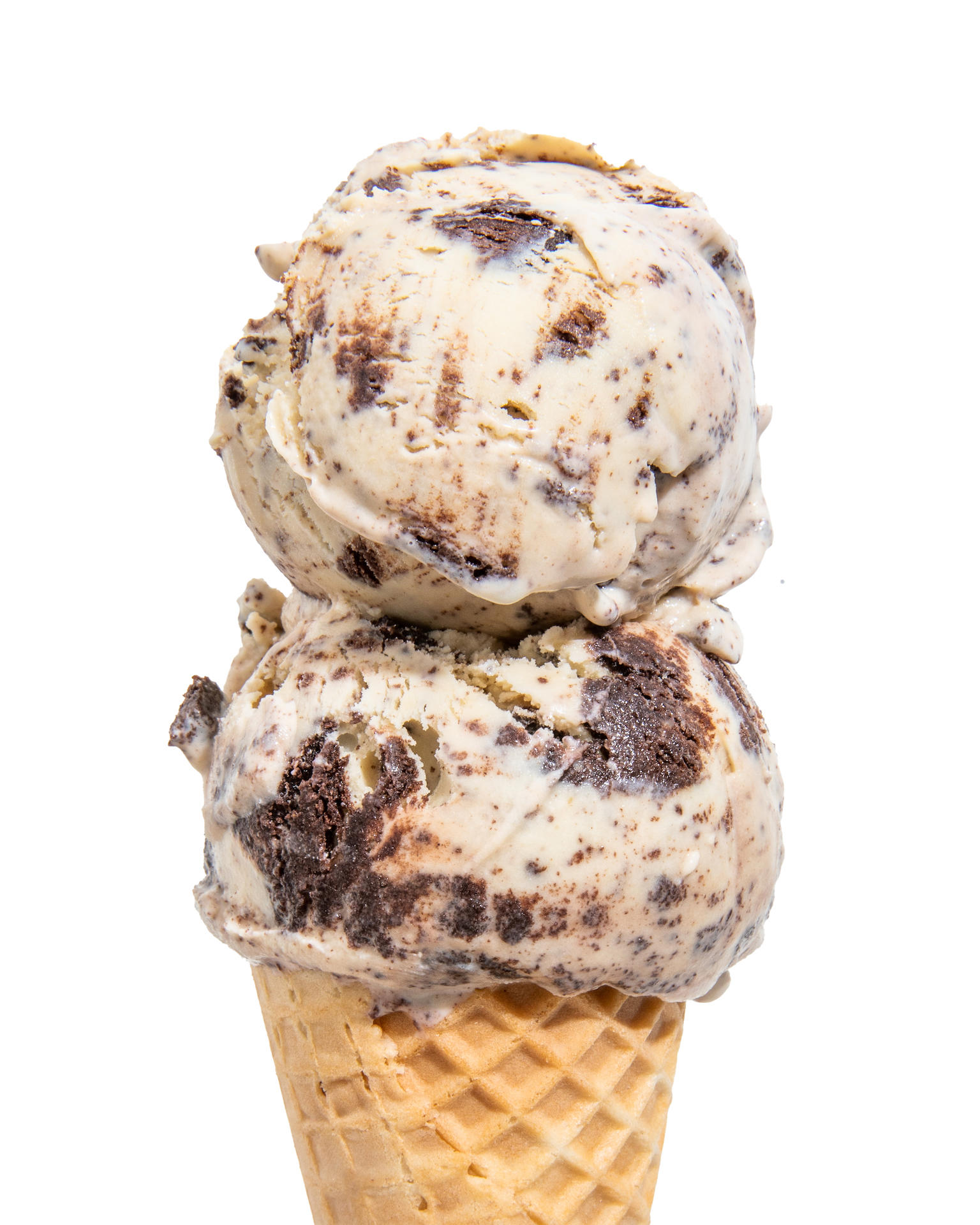 Jenis Miso Butterscotch Brownie Cone for Fall Flavors from Jeni’s: Bay Leaf, Miso, Sweet Potato and Rye