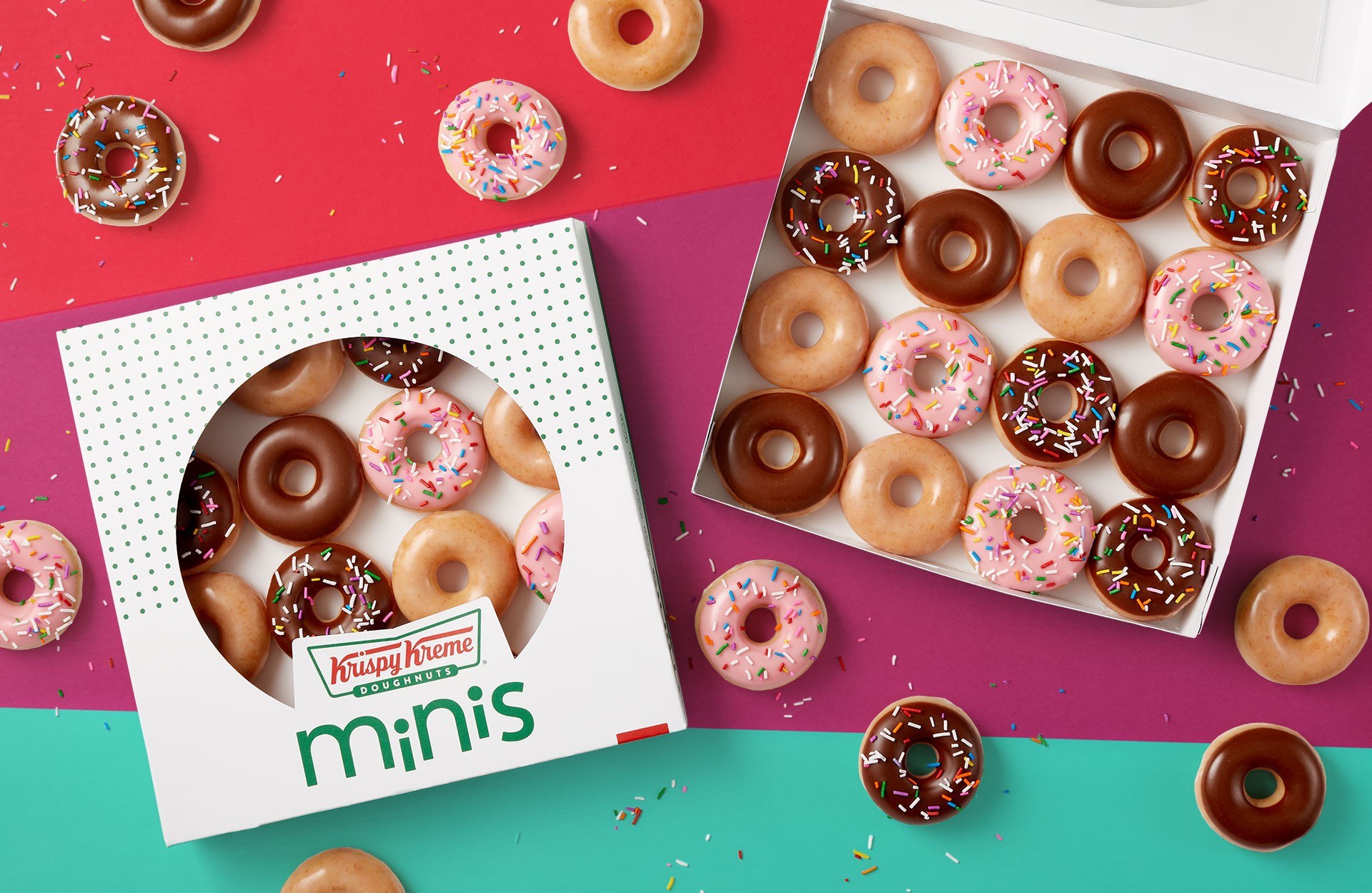 Kk Minis In Boxes for Krispy Kreme Goes Mini with Mini Doughnuts and FREE Mini Mondays