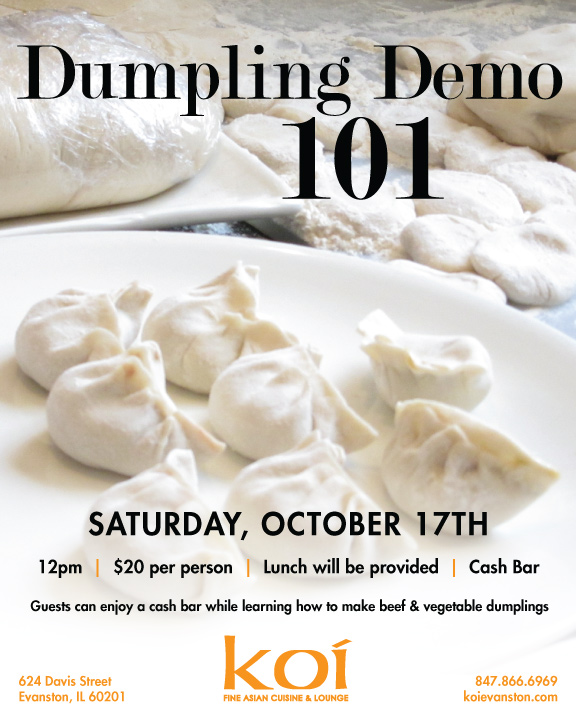 Koi Dumpling 101 for Koi Hosts Dumpling Demo 101 Class on 10/17