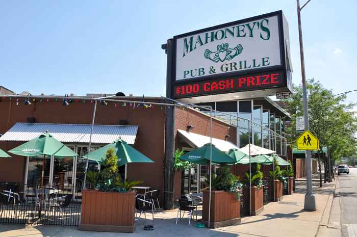 Mahoneys exterior for Curious Craft Beer Bash at Mahoney's on Sunday, 8/23