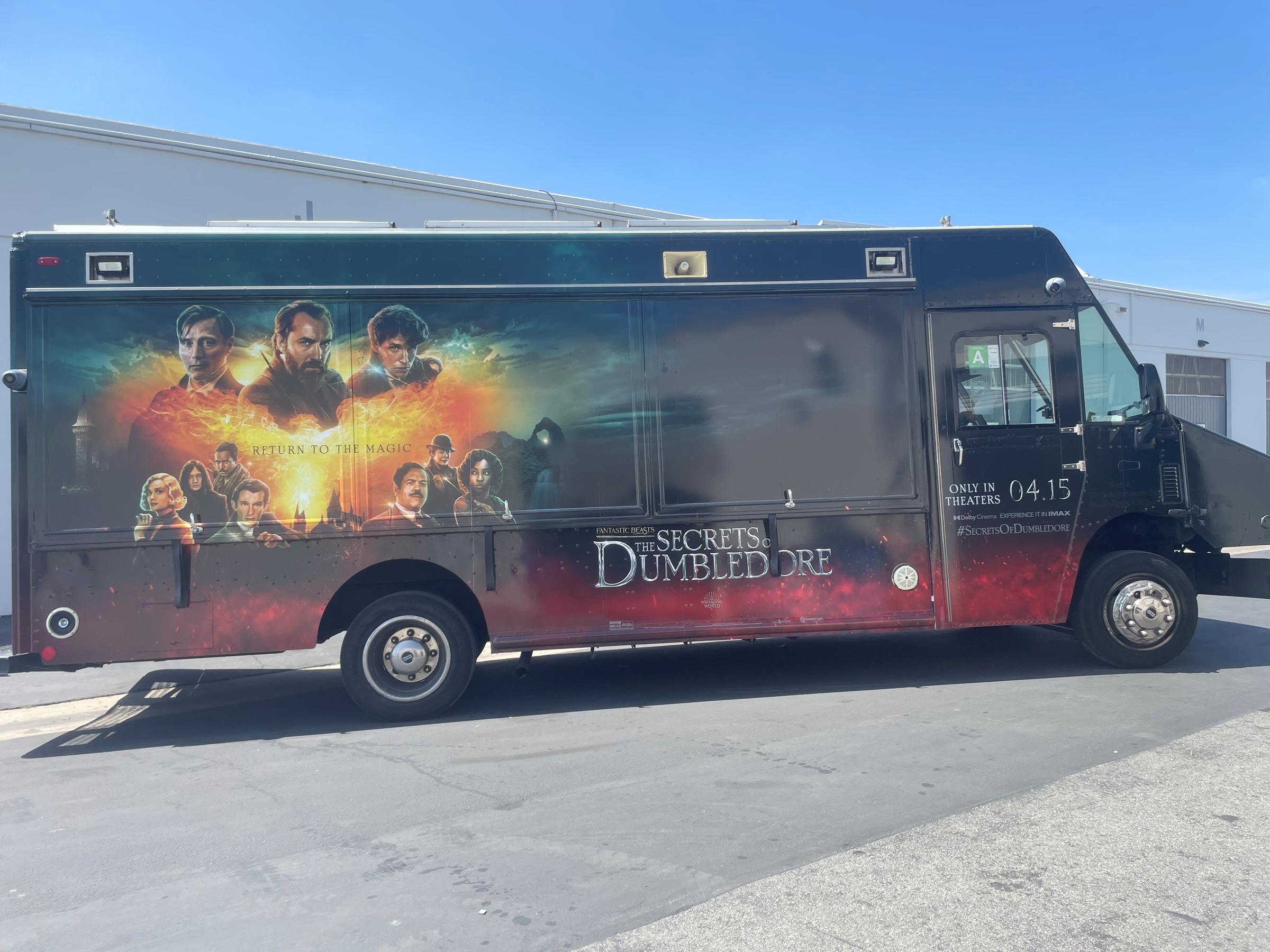 Passenger Side View1 for Fantastic Beasts Movie Themed Food Truck Visits Chicago on April 14