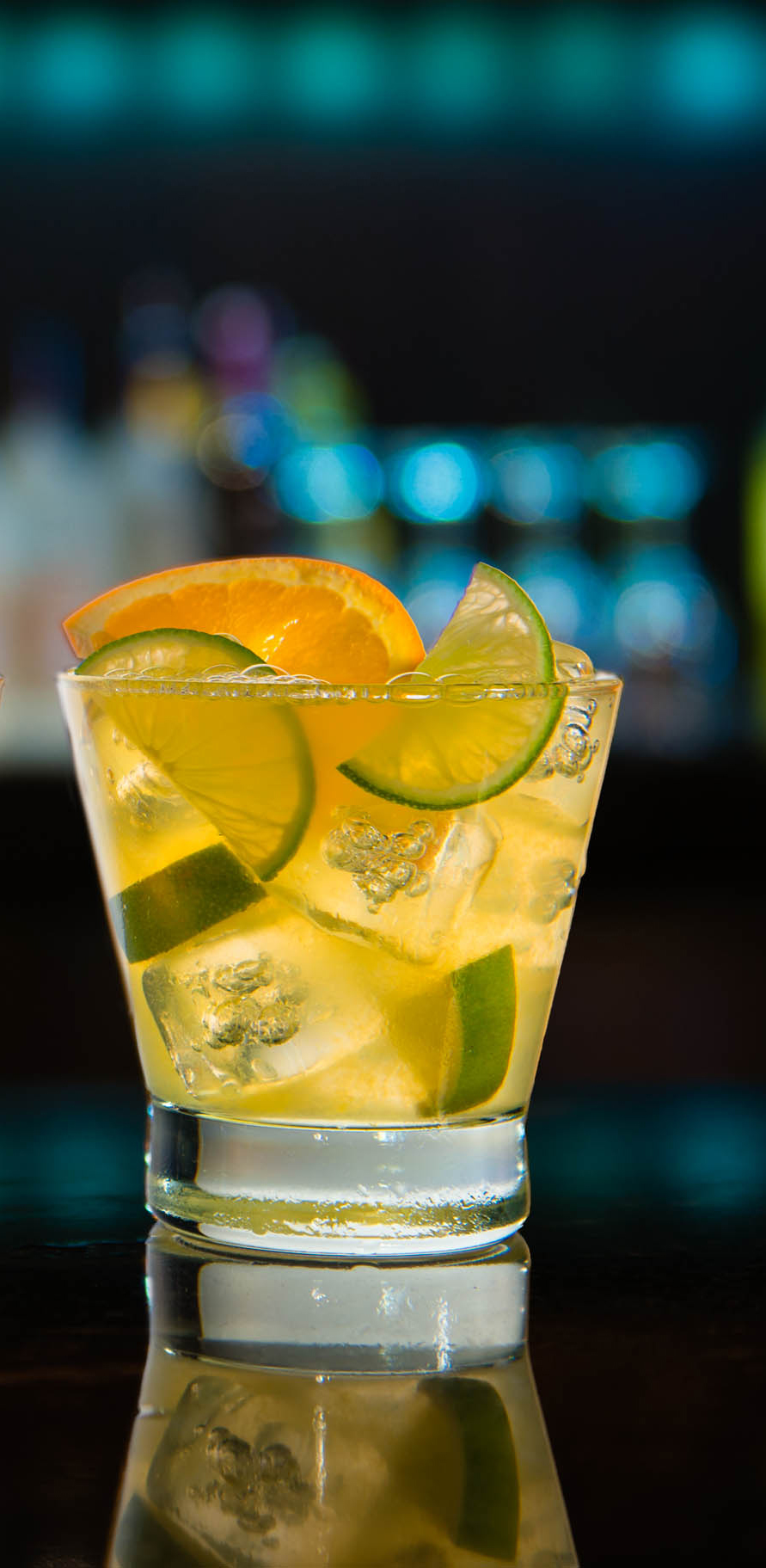 Passion Fruit Caipirinha for Carnival at Texas de Brazil