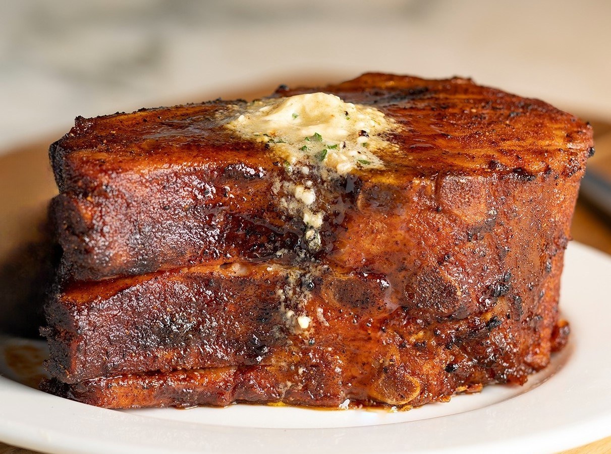 Perrys Famous Pork Chop for Perry’s Steakhouse & Grille 3 course Senior Menu