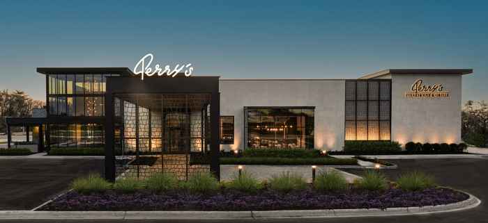 Perrys Vernon Hills Exterior Hr Tight Medium Rez 2500 for Perry’s Steakhouse & Grille Now Open at Hawthorn Mall in Vernon Hills