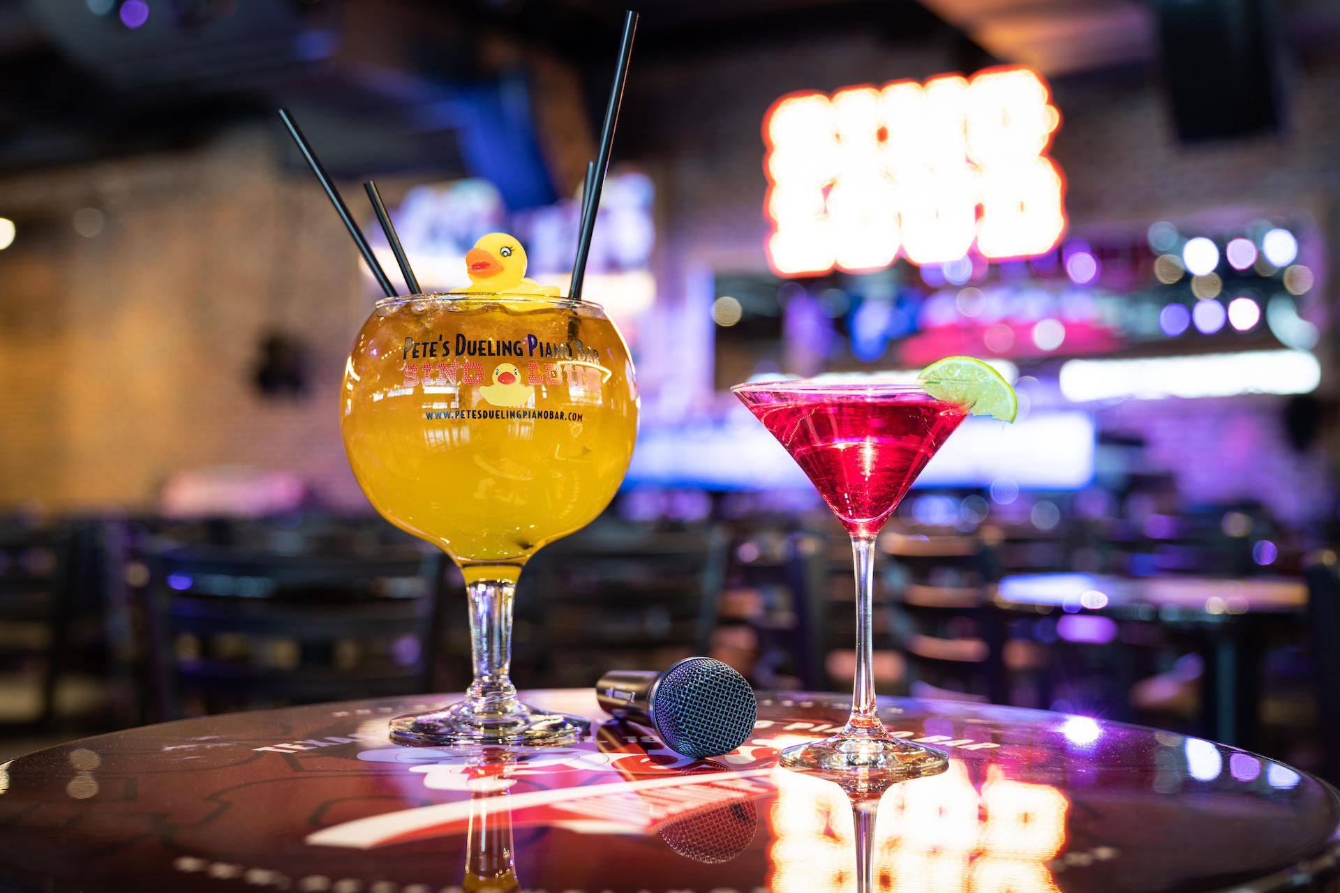 Petes Dueling Piano Bars Signature Drinks for Crust Brewing and Pete's Dueling Piano Bar Open in Rosemont's Parkway Bank Park