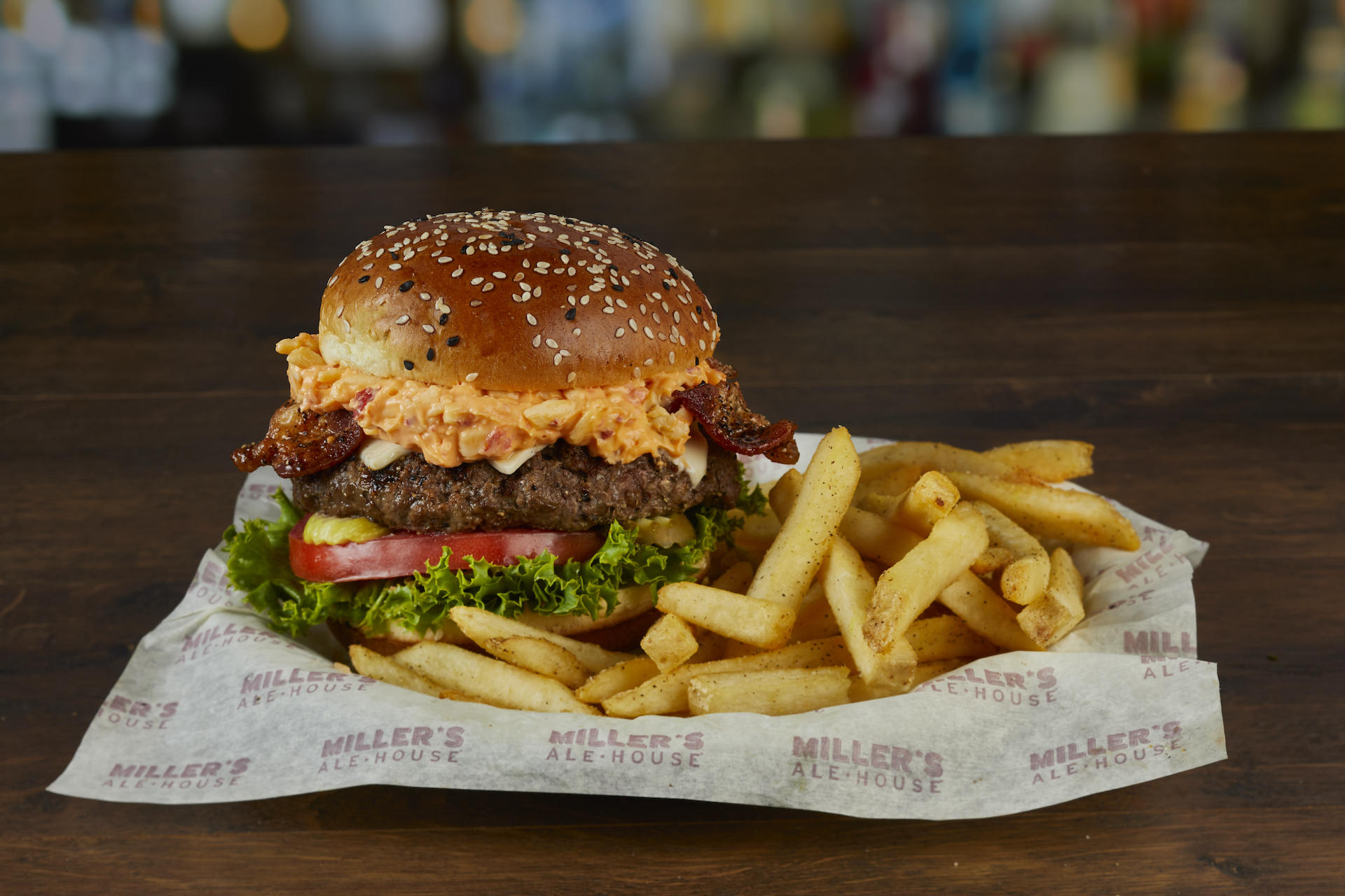 Pimento Bacon Burger 1 for Miller's Ale House Introduces New Menu Items