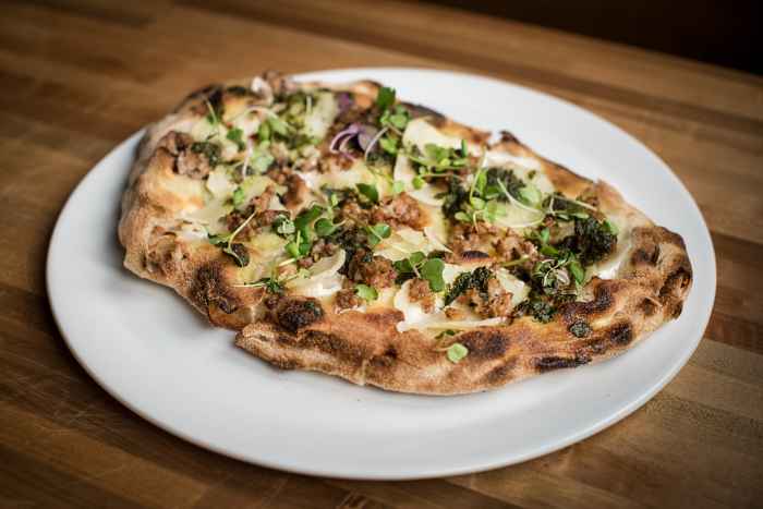 Pinsa Pesto E Salsiccia for Casati's Chef Challenges Italian Master Chef to a Pinsa Showdown October 8