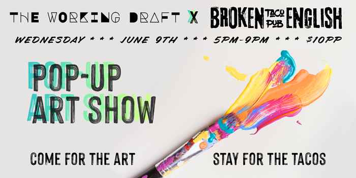 Pop Up Art Show Eventbrite for A Pop Up Art Show is Coming to Broken English Lincoln Park on June 9th