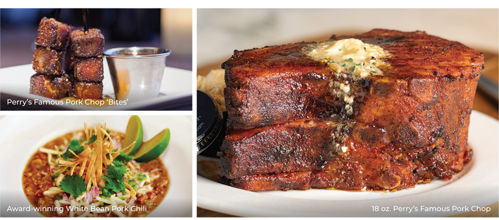 Pork Chop Collage 1000 for Celebrate National Pork Chop Day on August 27 at Perry’s Steakhouse & Grille