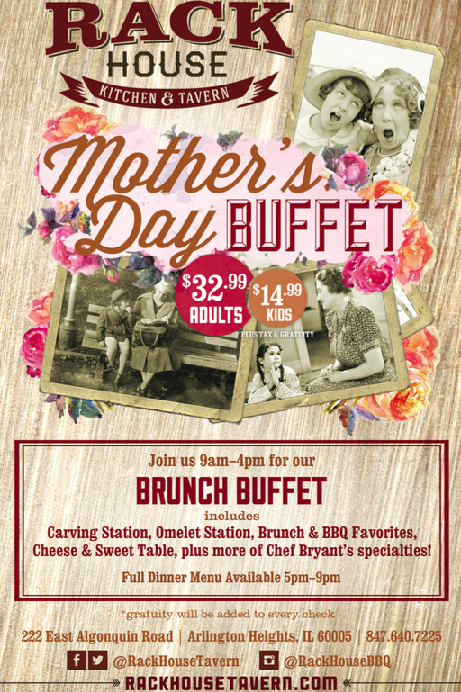 Rh Mothers Day for Celebrate Mother’s Day with a BBQ Brunch Buffet at Rack House
